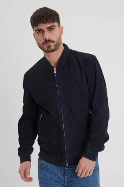Blouson Homme Daytona Windon Goat Suede Navy