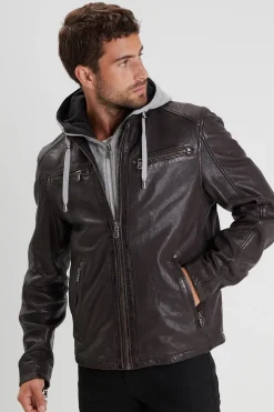 Blouson Homme Daytona Winston Hood Lamb Vita R.brown