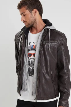 Blouson Homme Daytona Winston Hood Lamb Vita R.brown