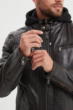 Blouson Homme Daytona Winstoner Sheep Kanval Black/Cognac