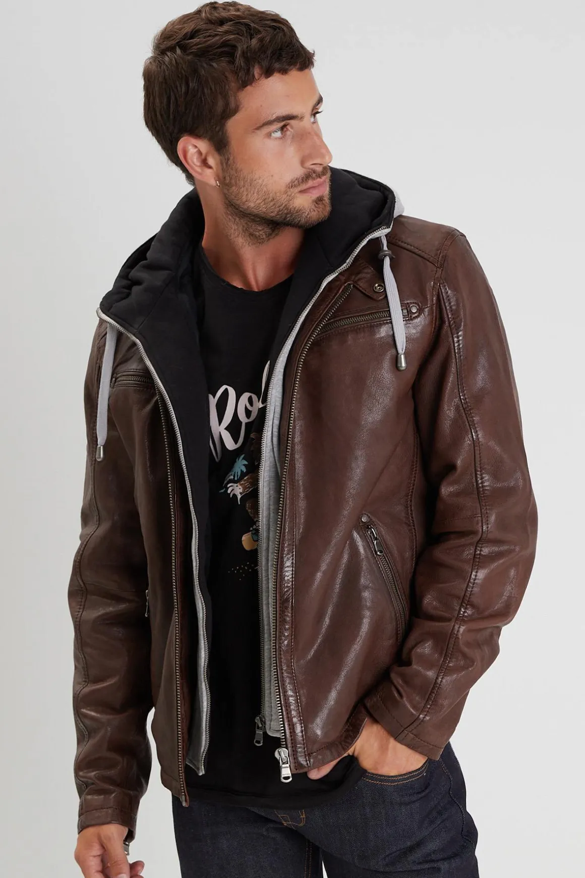Blouson Homme Daytona Winston Hood Lamb Vita Bison