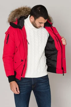 Blouson Homme Helvetica Mountain Pioneers Anchorage Men Raccoon Ed Red