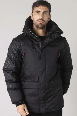 Blouson Homme Helvetica Mountain Pioneers Alaska2 Black Print