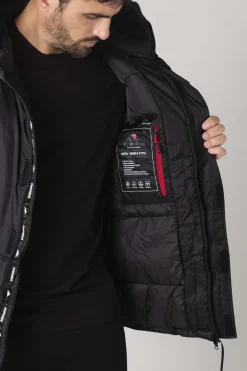 Blouson Homme Helvetica Mountain Pioneers Alaska2 Black Print