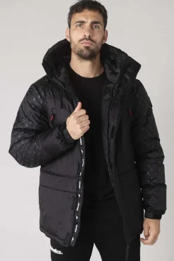 Blouson Homme Helvetica Mountain Pioneers Alaska2 Black Print