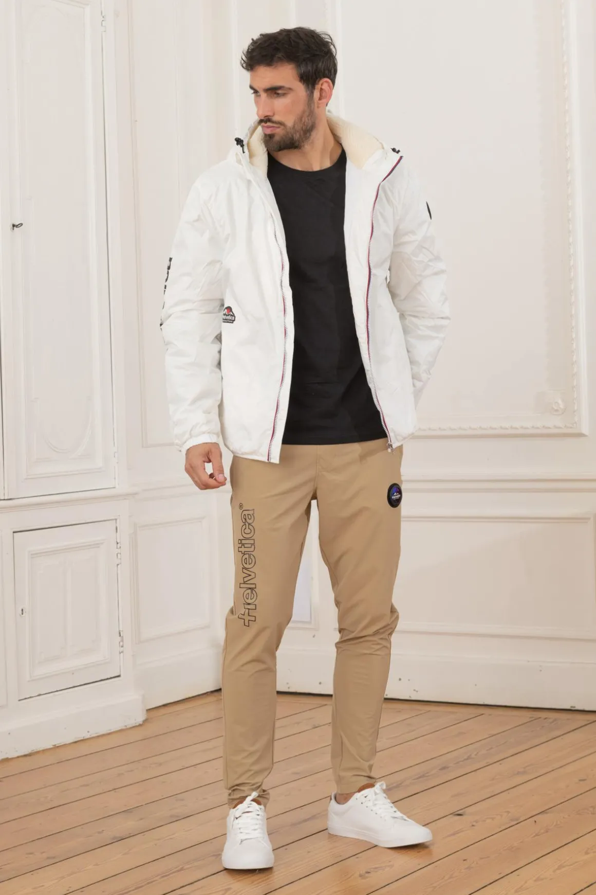 Blouson Homme Helvetica Mountain Pioneers Nils White
