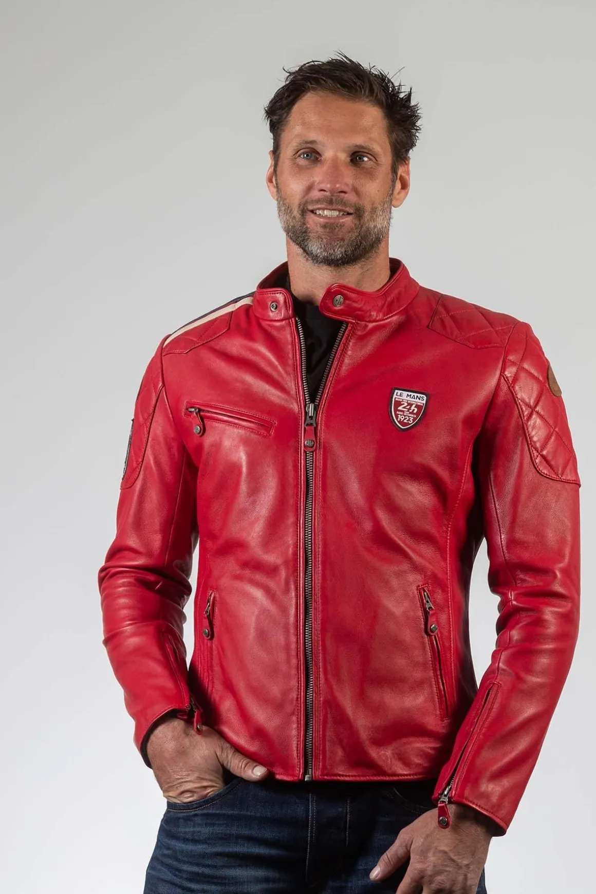 Blouson Homme 24H Le Mans Duff Sheep Crown Racing Red