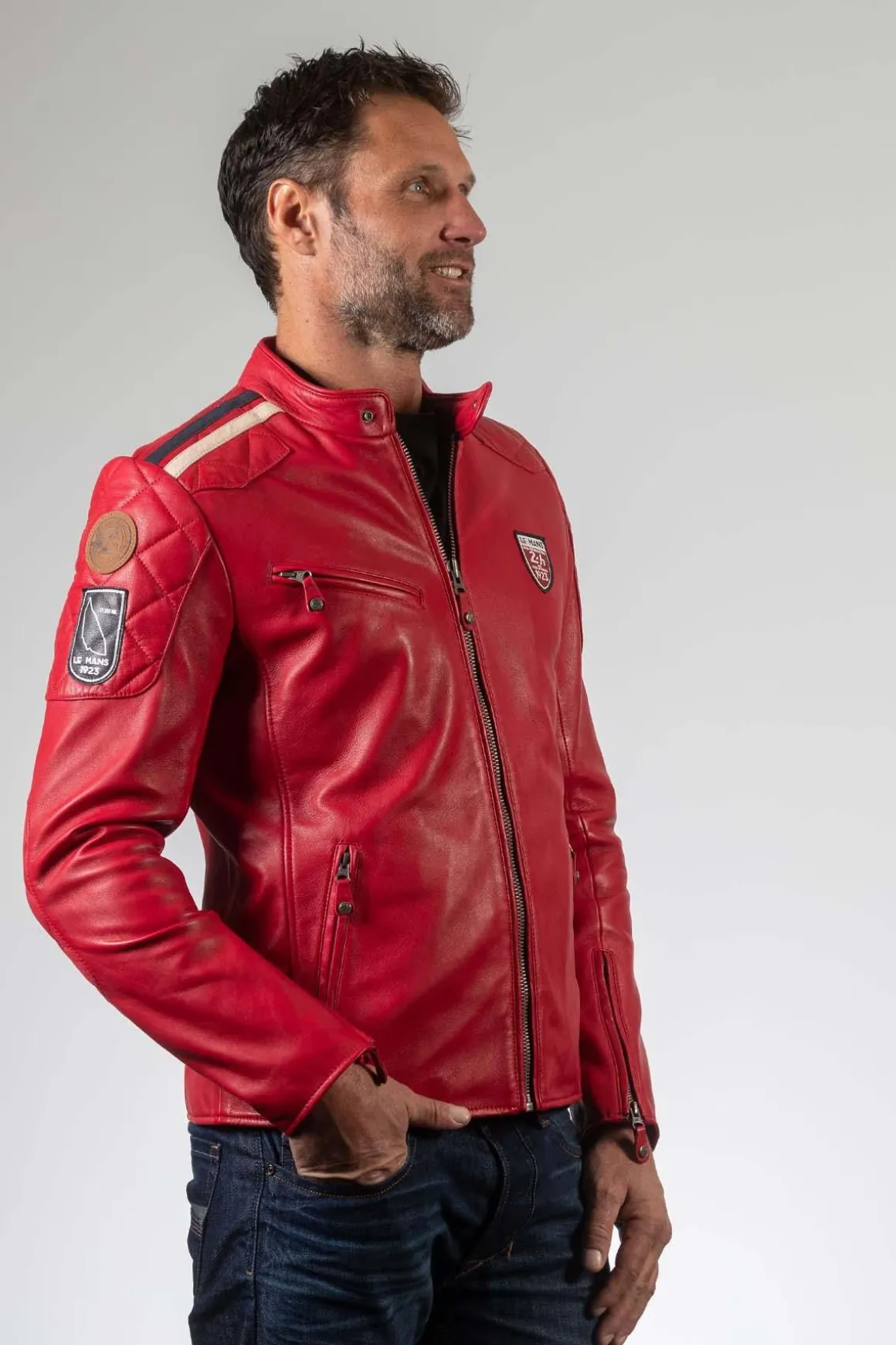 Blouson Homme 24H Le Mans Duff Sheep Crown Racing Red