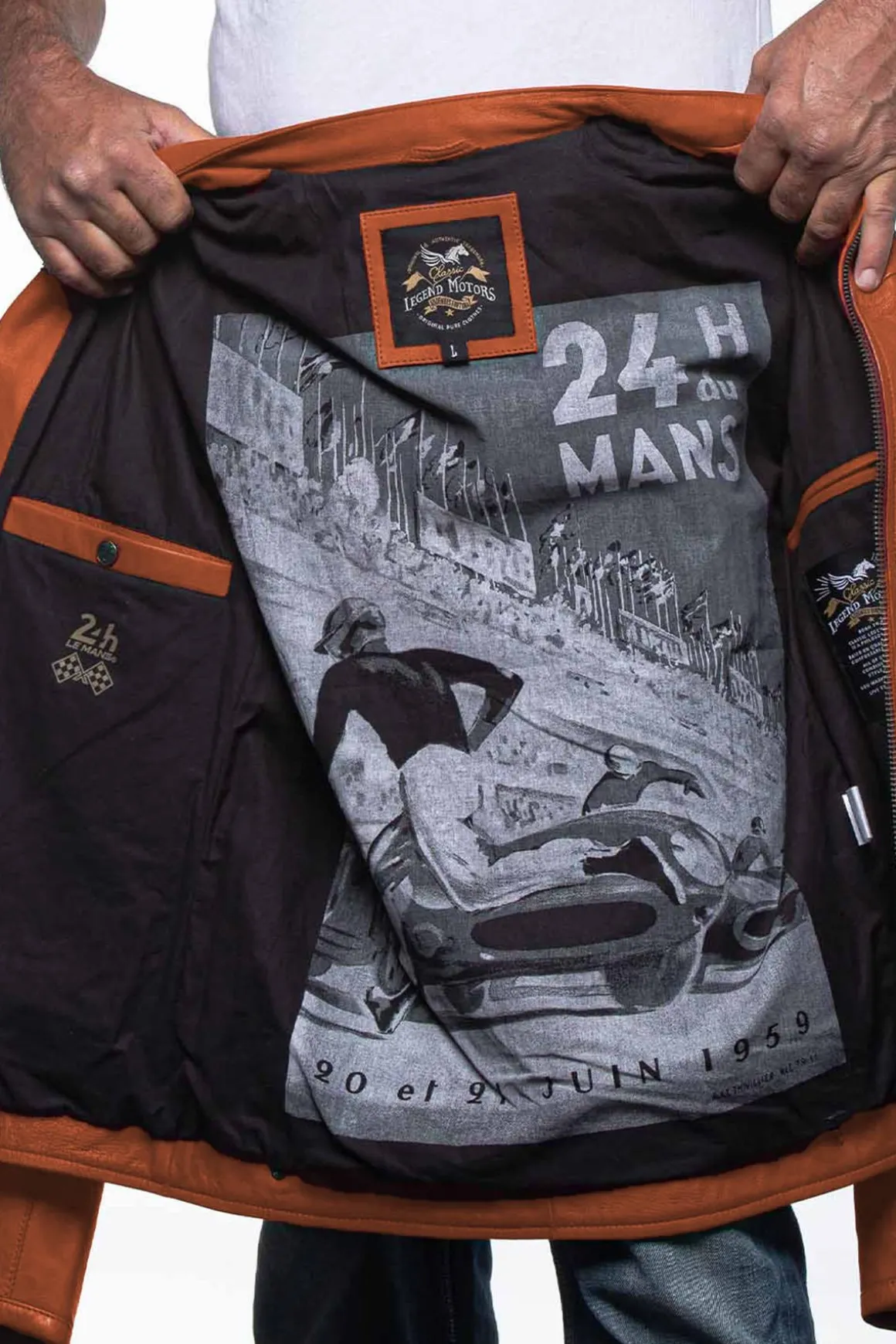 Blouson Homme 24H Le Mans Lagache4 Orange