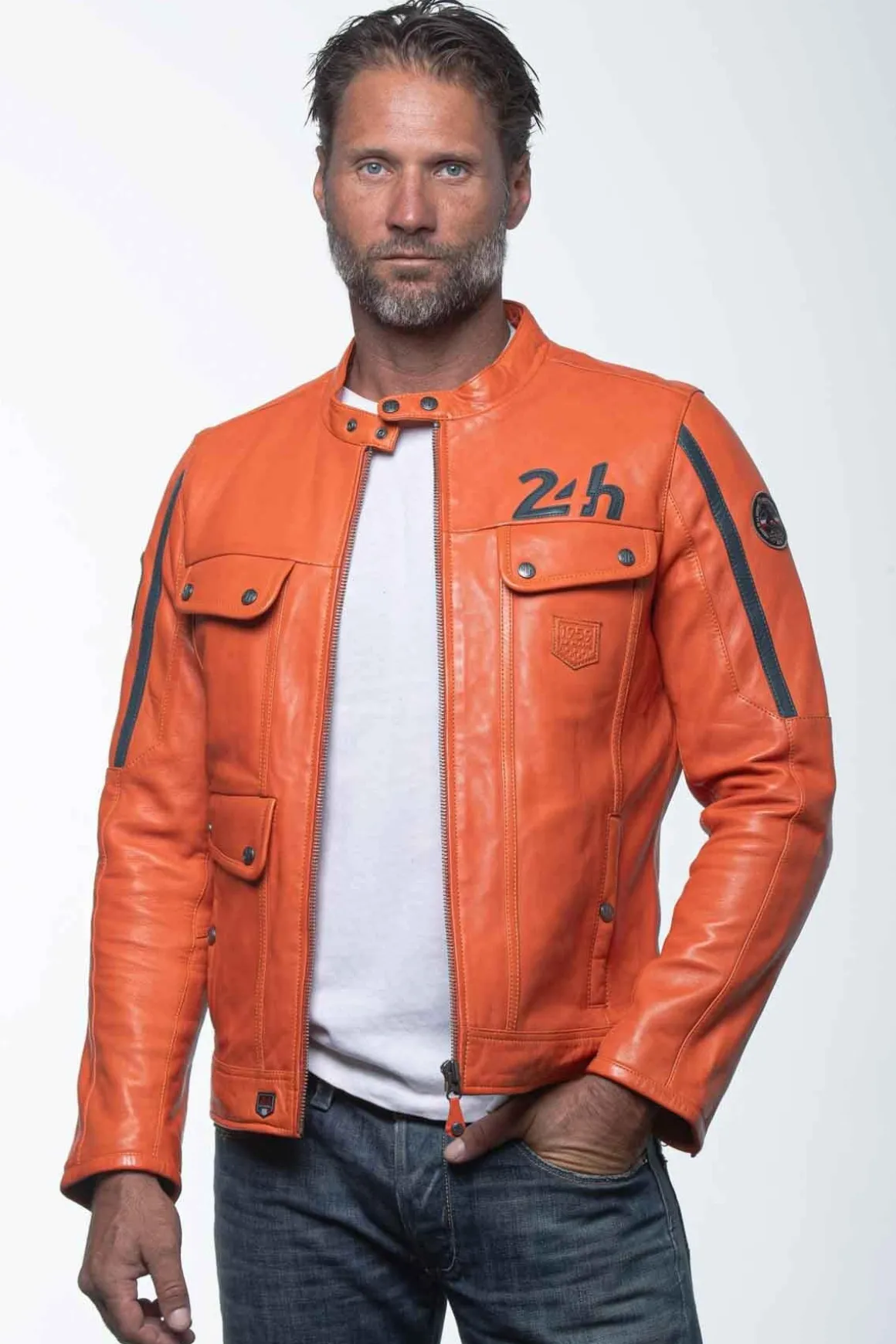 Blouson Homme 24H Le Mans Lagache4 Orange