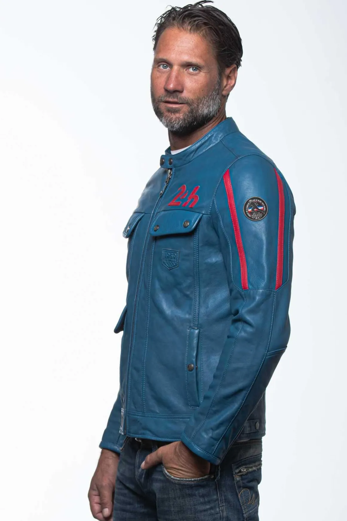 Blouson Homme 24H Le Mans Lagache4 Ocean Blue