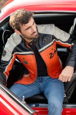 Blouson Homme 24H Le Mans Lino Orange