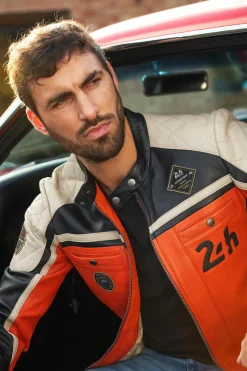 Blouson Homme 24H Le Mans Lino Orange