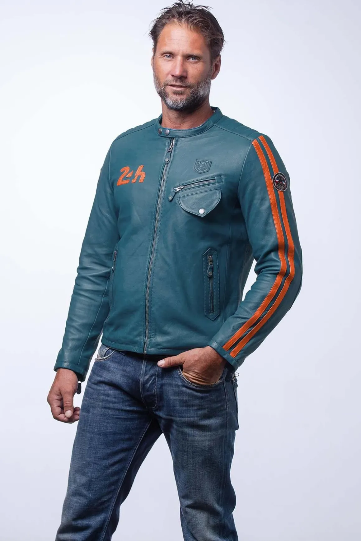 Blouson Homme 24H Le Mans Marne3 Royal Bleu/Orange