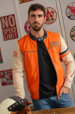Blouson Homme 24H Le Mans Miles Sheep Crown Orange