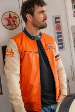Blouson Homme 24H Le Mans Miles Sheep Crown Orange