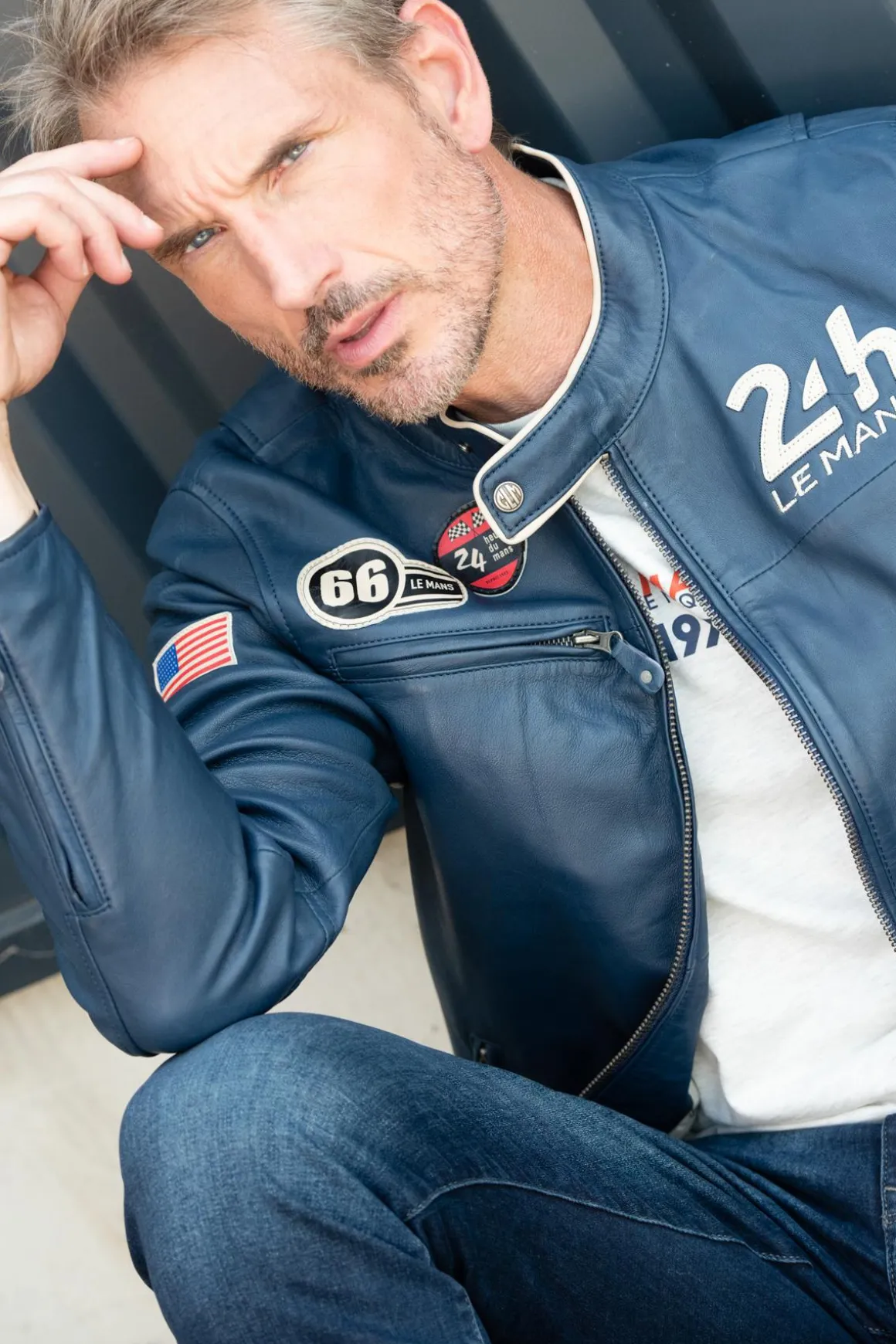 Blouson Homme 24H Le Mans Shadow Sheep Crown Royal Blue