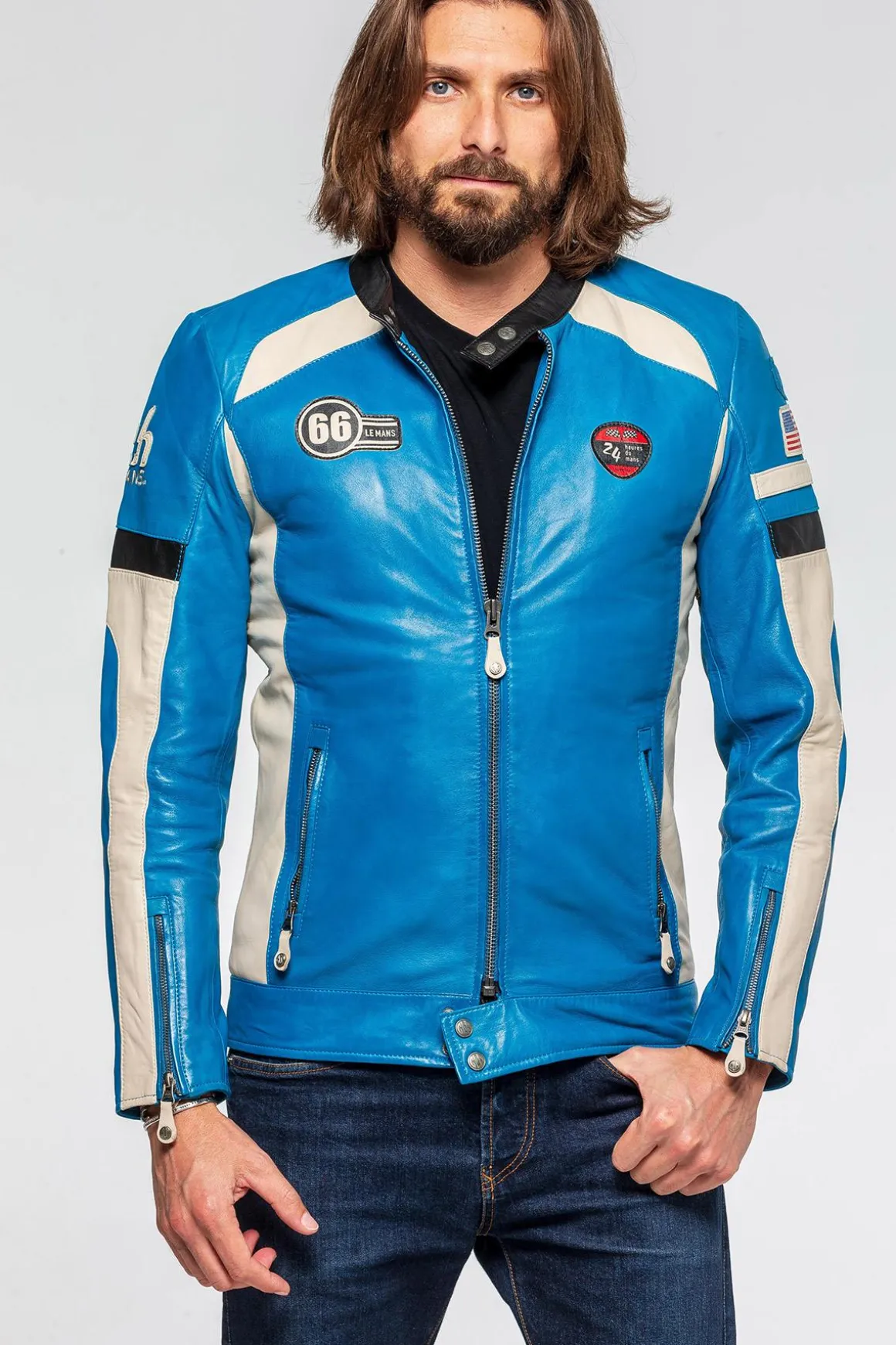 Blouson Homme 24H Le Mans Shelby-Lm Sheep Crown Gitanes / Ecru
