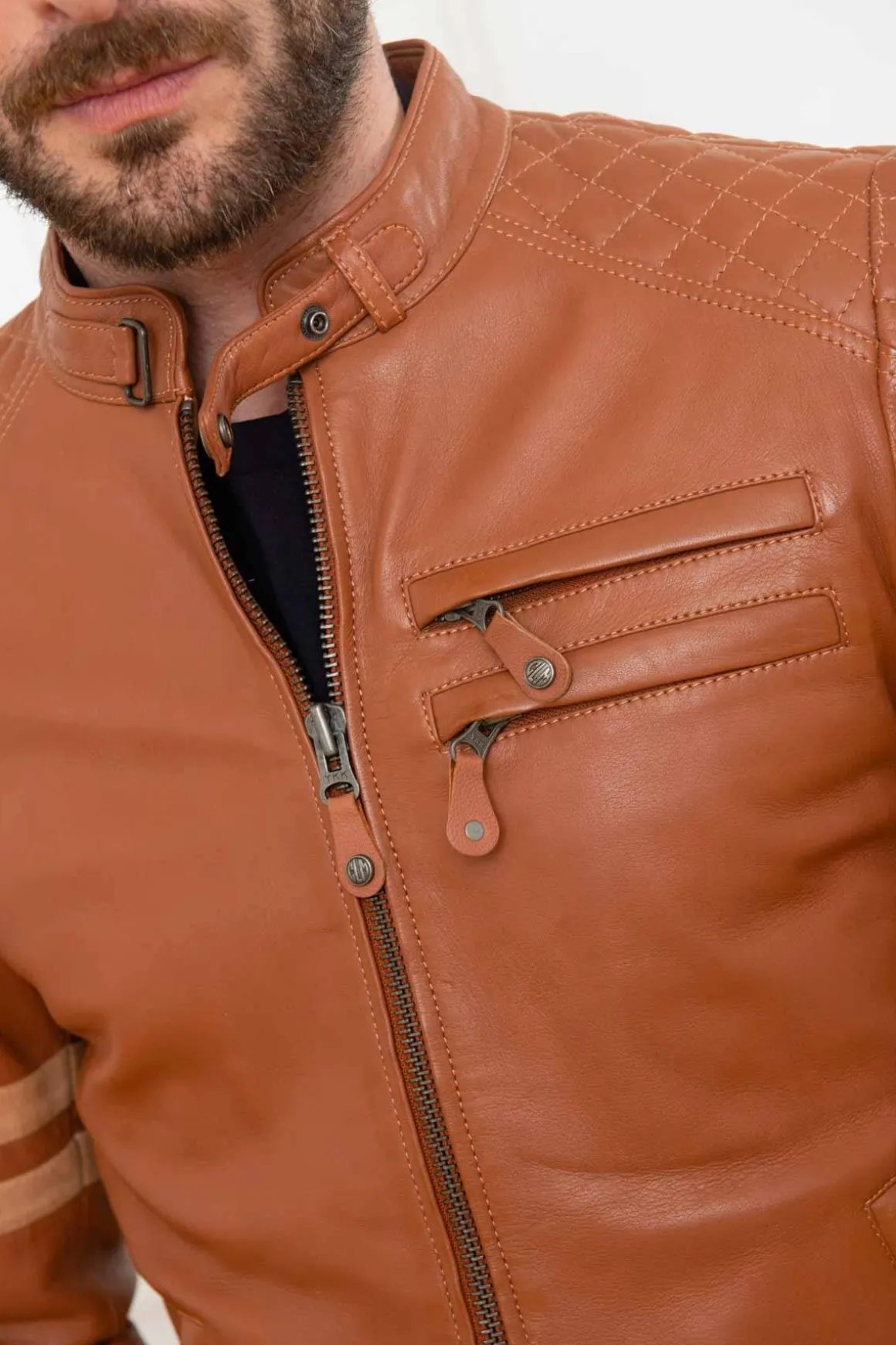 Blouson Homme 24H Le Mans Silverstone Sheep Crown Havane