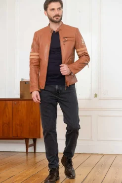 Blouson Homme 24H Le Mans Silverstone Sheep Crown Havane