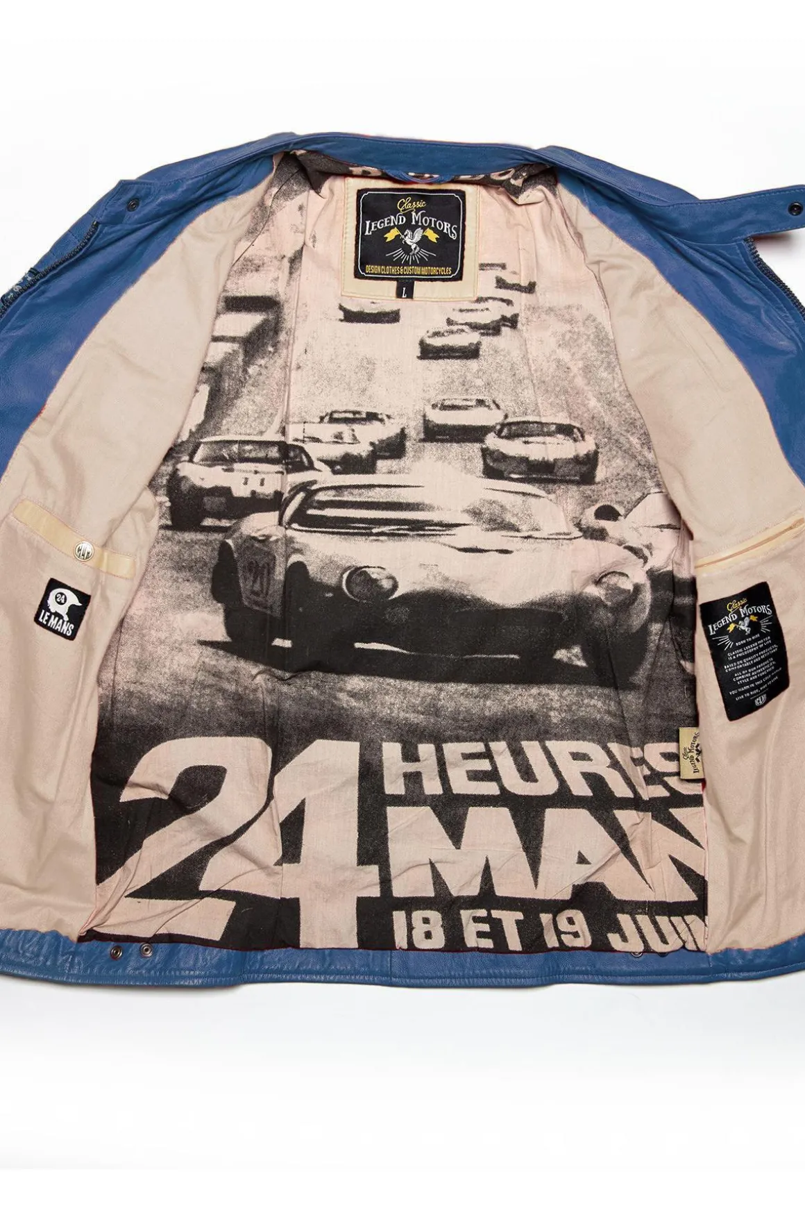 Blouson Homme 24H Le Mans Steel Sheep Crown Royal Off White