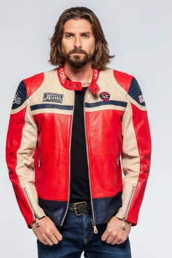 Blouson Homme 24H Le Mans Steel Sheep Crown Red / Off White
