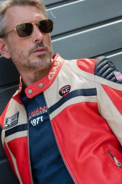 Blouson Homme 24H Le Mans Steel Sheep Crown Red / Off White
