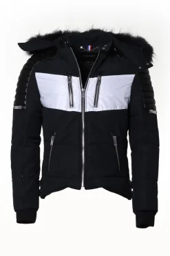 Blouson Homme Horspist Carbone Sport T Cuir Marine Noir Zz