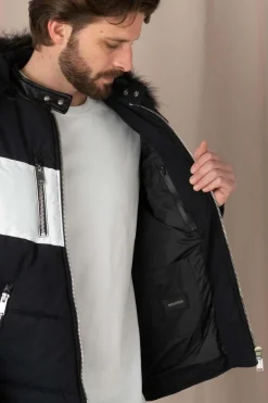 Blouson Homme Horspist Carbone Sport T Cuir Marine Noir Zz