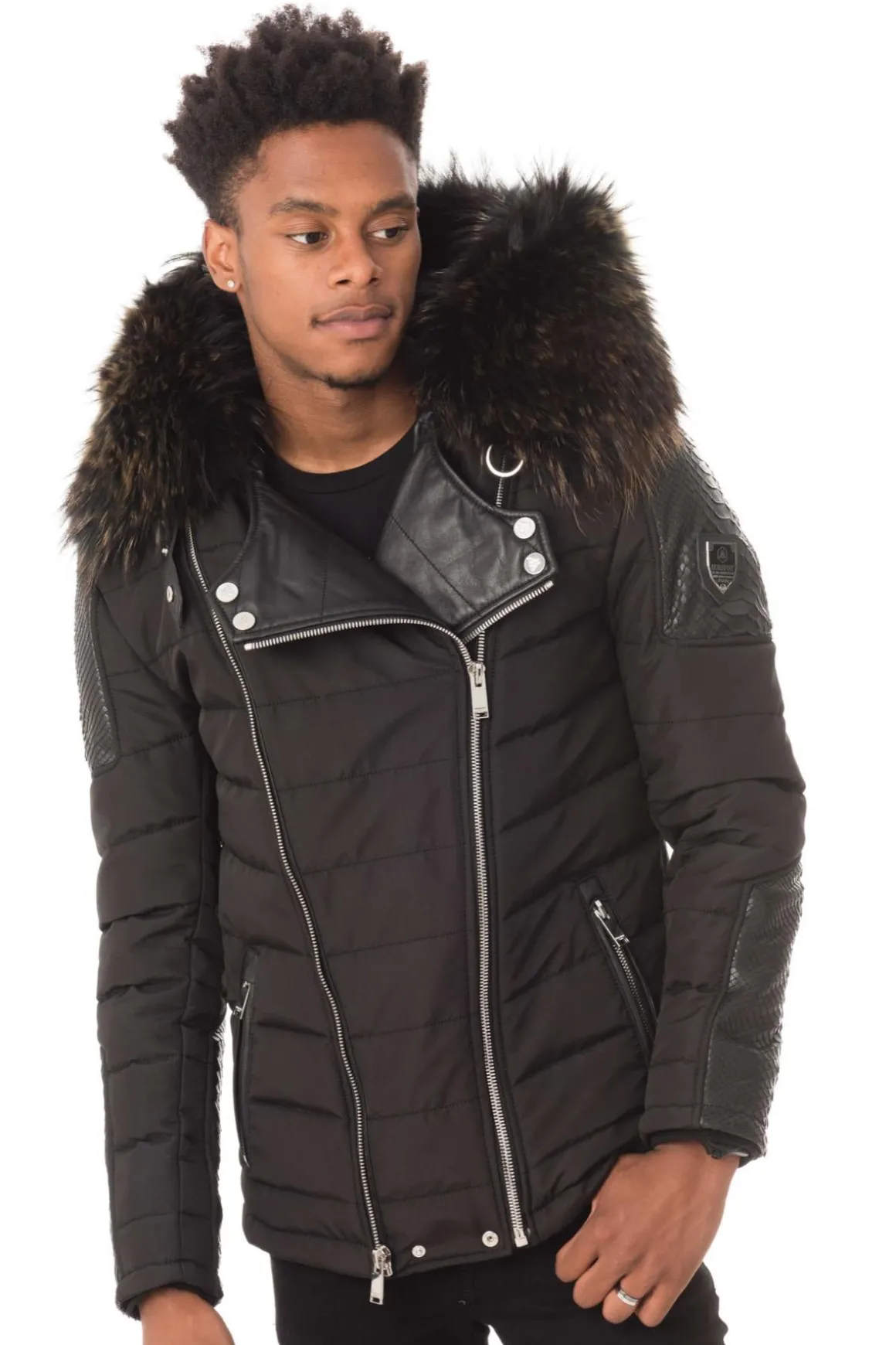 Blouson Homme Horspist Carlton Python Noir Col Or