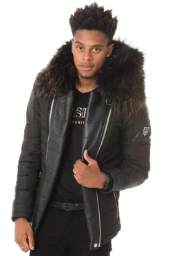Blouson Homme Horspist Carlton Python Noir Col Or