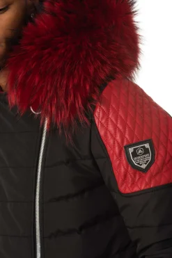 Blouson Homme Horspist Carlton Noir/Rouge Col Rouge