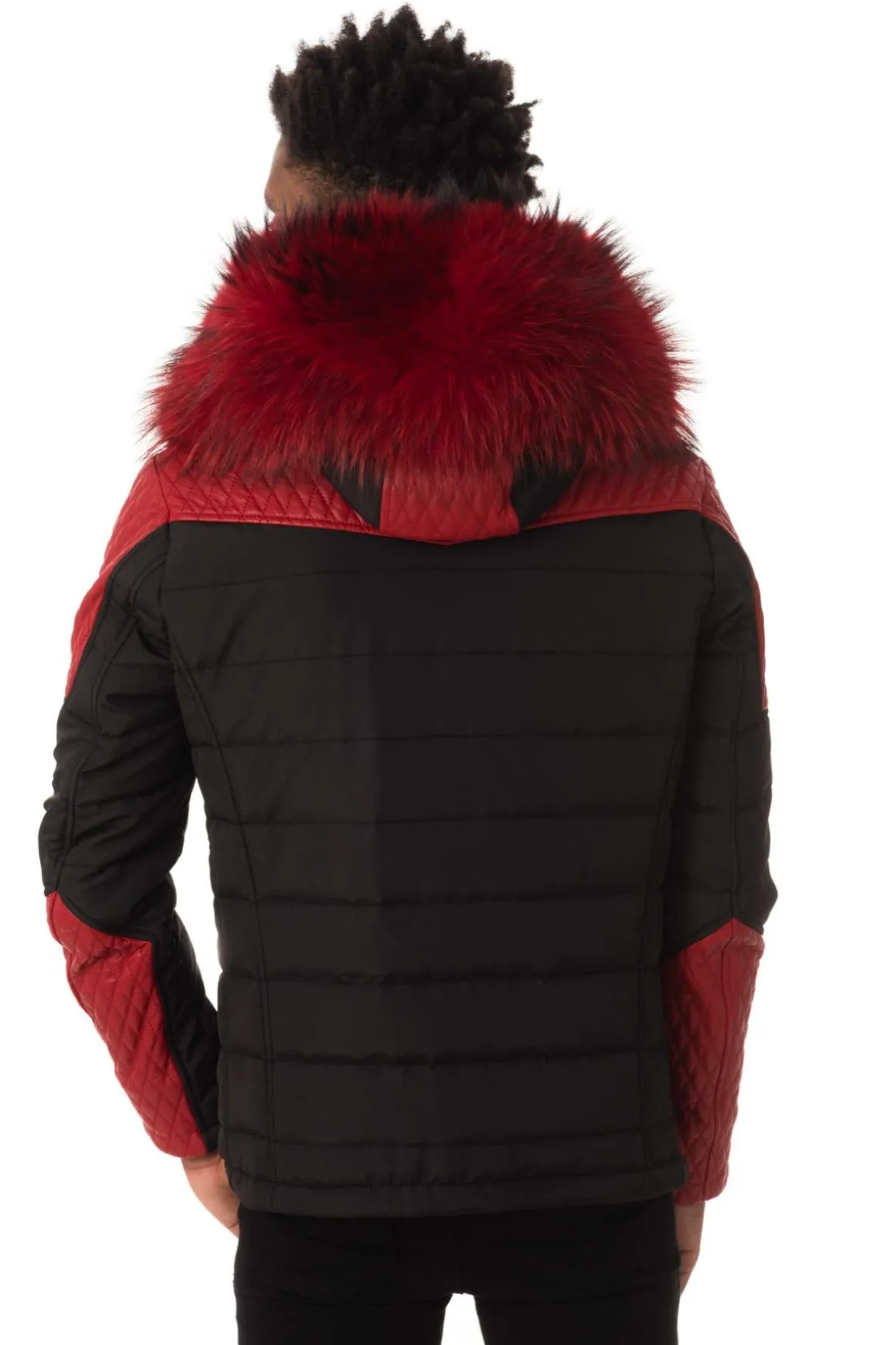 Blouson Homme Horspist Carlton Noir/Rouge Col Rouge