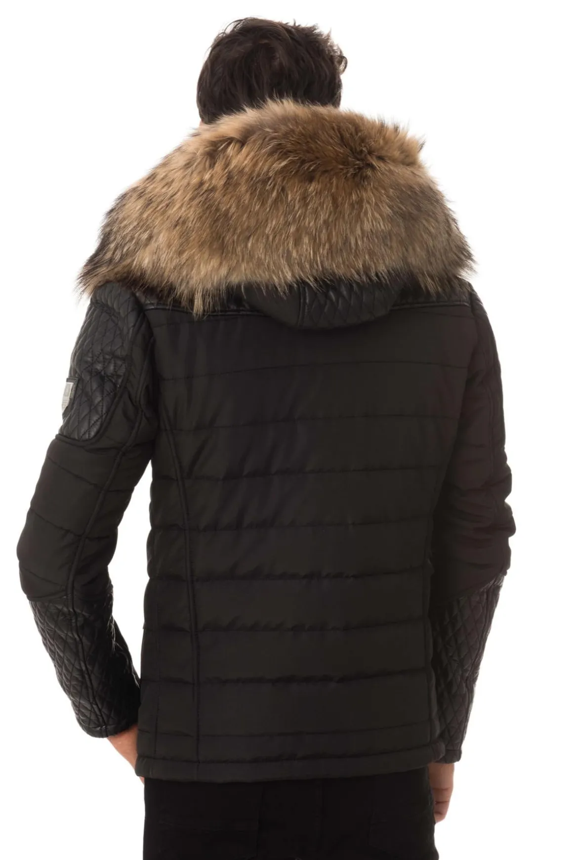 Blouson Homme Horspist Carlton Noir Col Naturel
