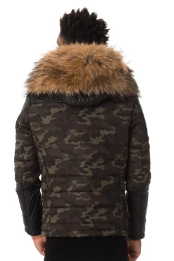 Blouson Homme Horspist Carlton Camouflage Col Naturel