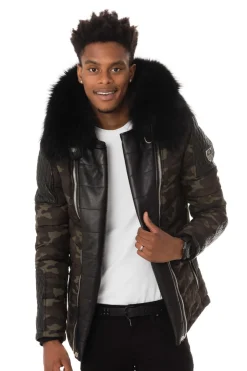 Blouson Homme Horspist Carlton Camouflage Col Noir