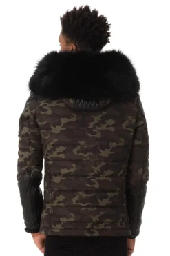 Blouson Homme Horspist Carlton Camouflage Col Noir