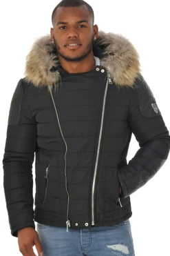 Blouson Homme Horspist Carlton Noir Col Naturel