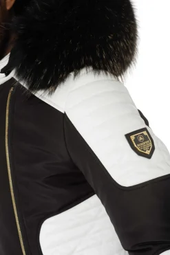 Blouson Homme Horspist Martinez Noir Blanc Zip Gold Col Or