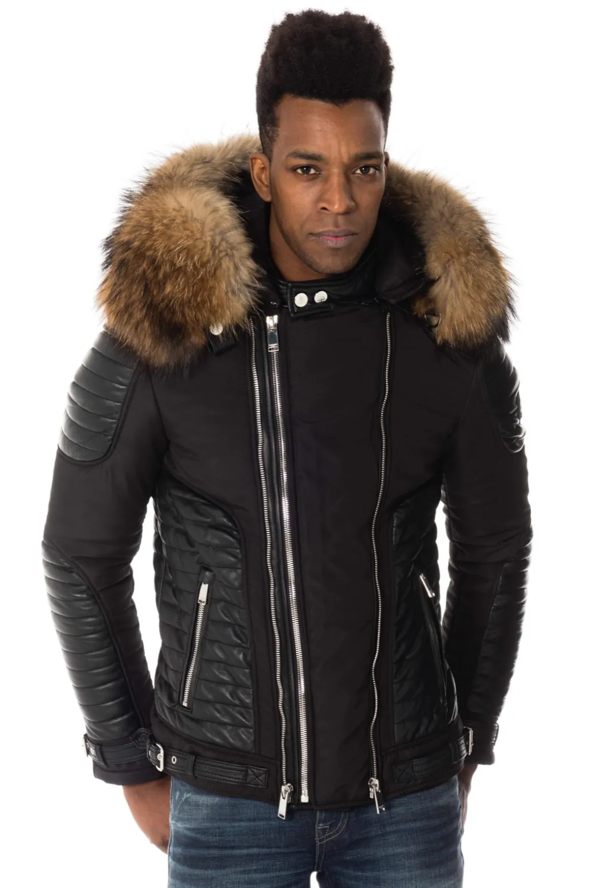 Blouson Homme Horspist Martinez Noir Col Naturel 2018