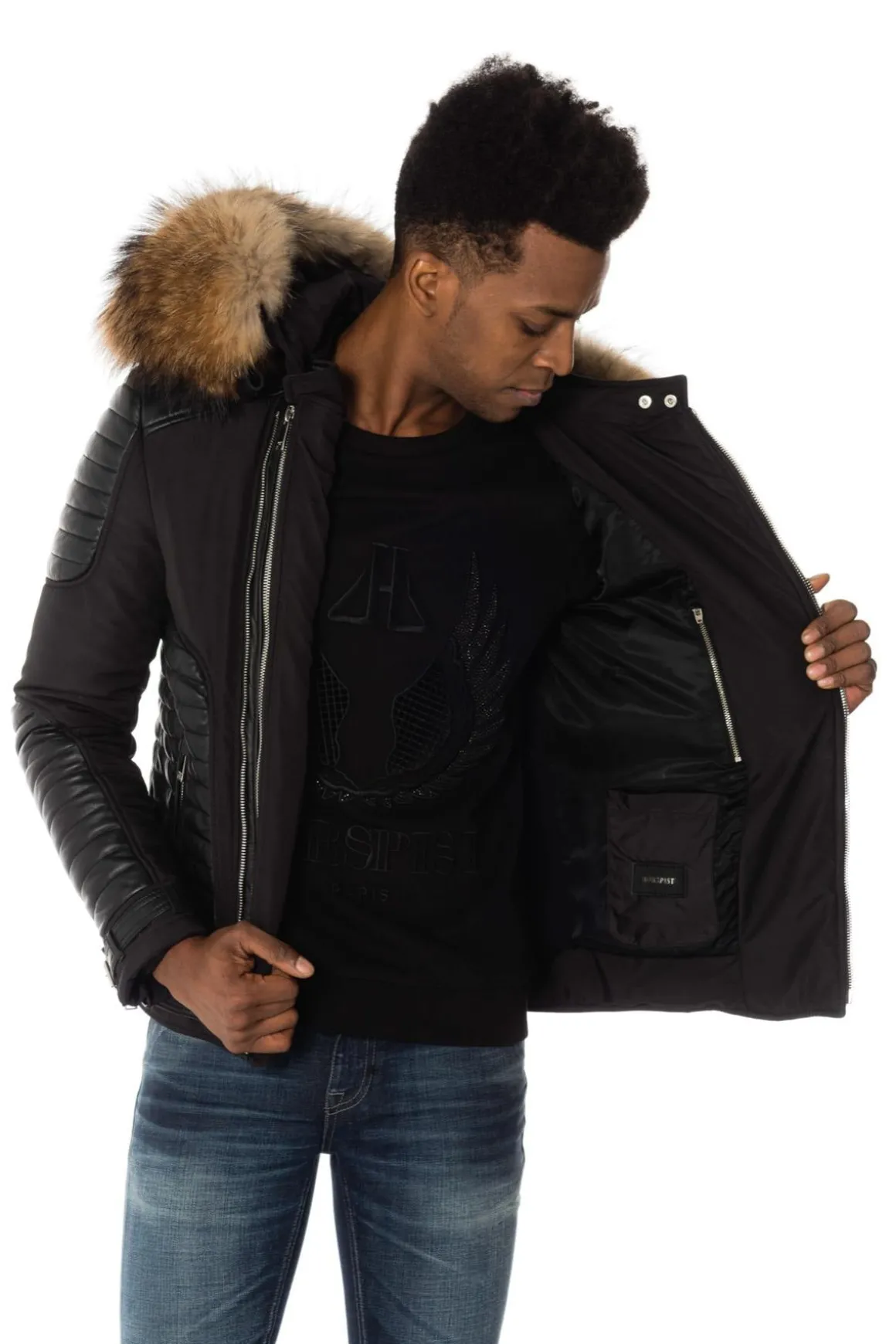 Blouson Homme Horspist Martinez Noir Col Naturel 2018