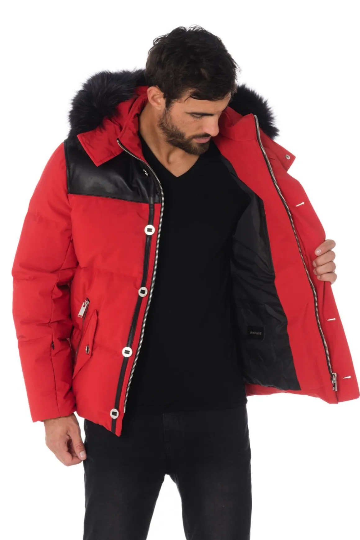 Blouson Homme Horspist Napoleon Rouge Noir