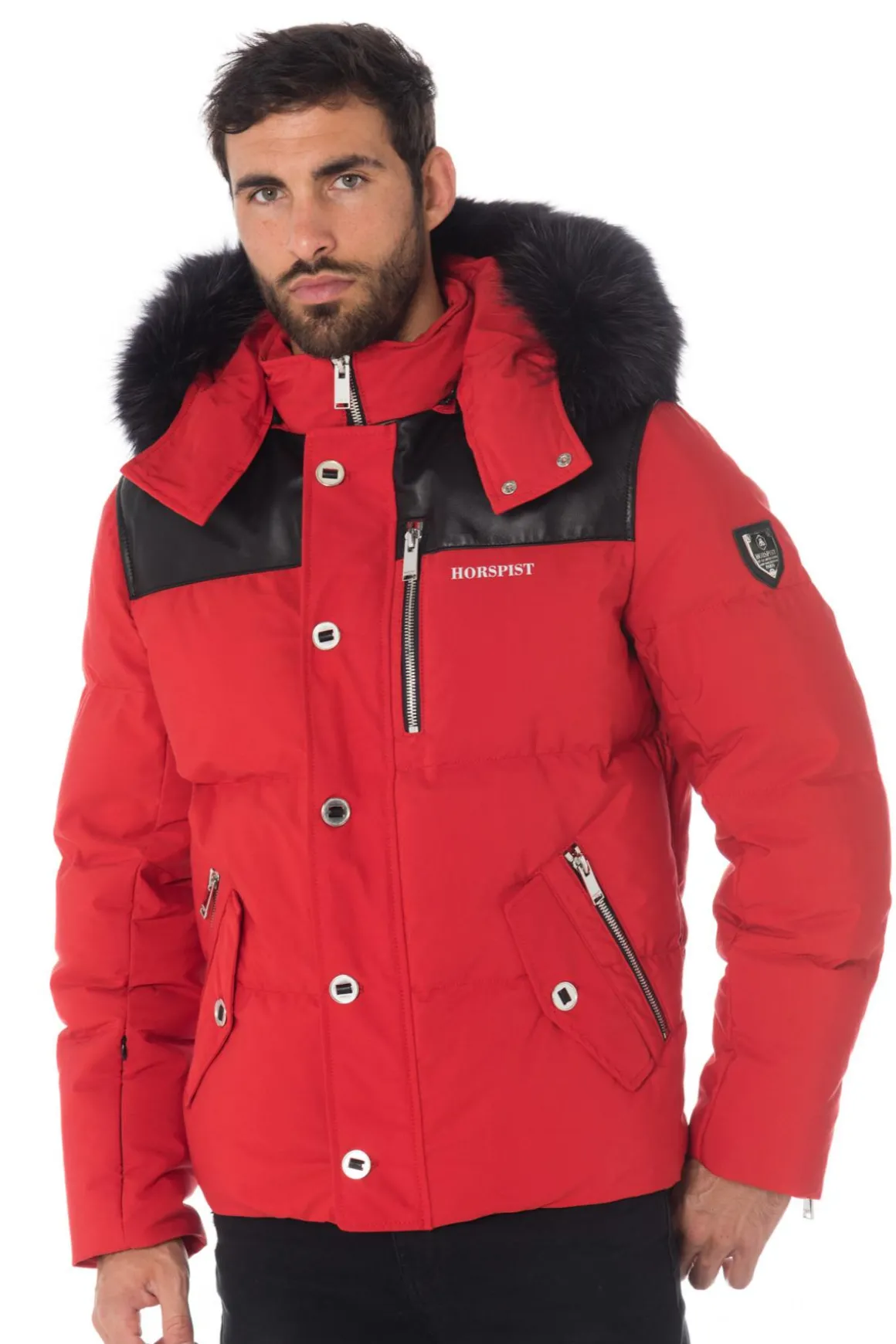 Blouson Homme Horspist Napoleon Rouge Noir