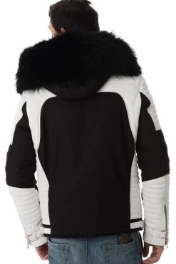 Blouson Homme Horspist Vegas Noir Blanc Col Noir