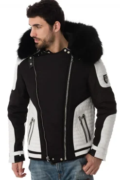 Blouson Homme Horspist Vegas Noir Blanc Col Noir