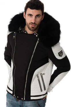Blouson Homme Horspist Vegas Noir Blanc Col Noir