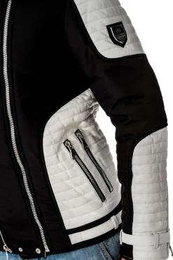Blouson Homme Horspist Vegas Noir Blanc Col Noir
