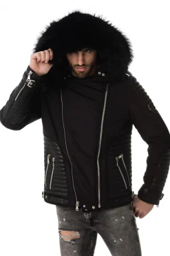 Blouson Homme Horspist Vegas Full Black Col Noir