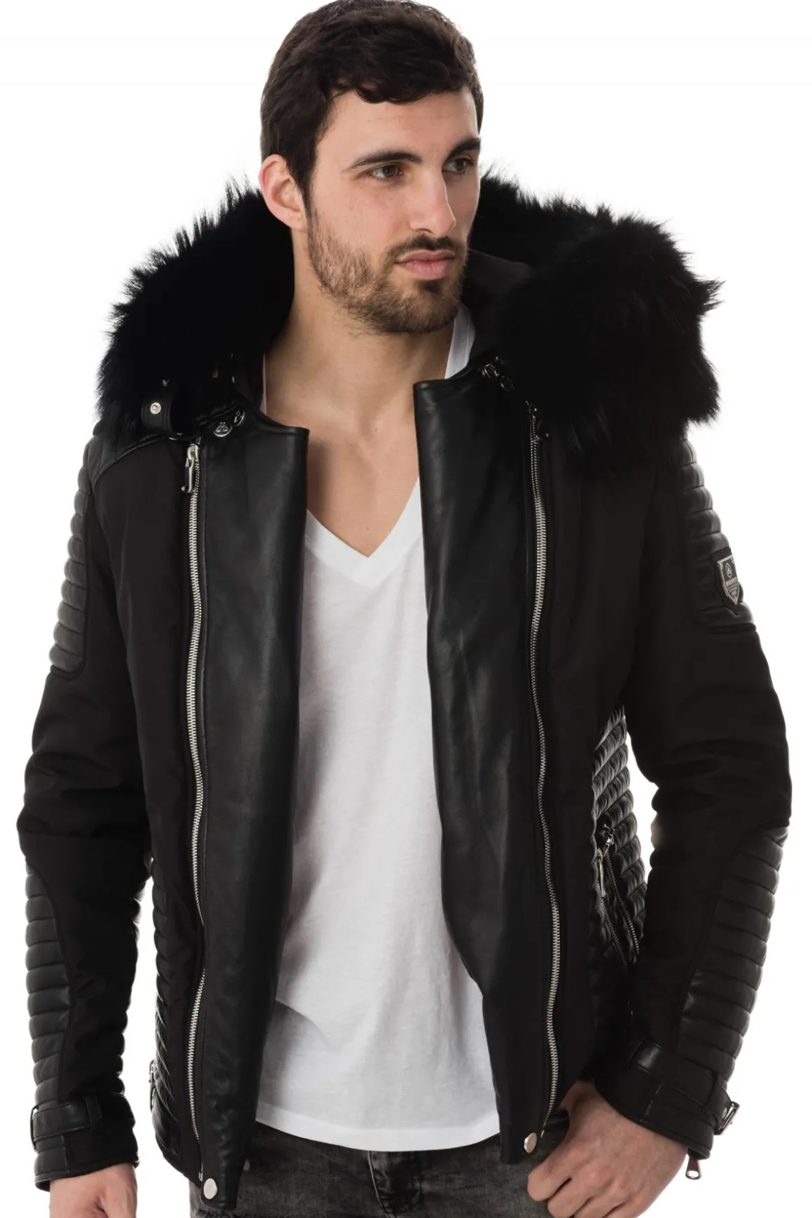 Blouson Homme Horspist Vegas Full Black Col Noir