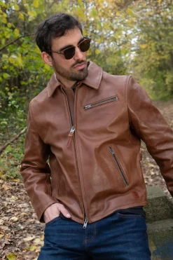 Blouson Homme Iron & Resin Gambler Horse Cognac